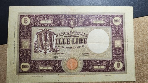1000 lire rara - 1000, 12/12/42