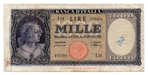 Italia rara banconota da - -,