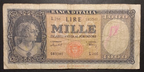 Banconota 1000 lire ornata - 1000,