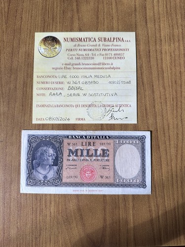 Banconota lire 1000 - 1000, italia