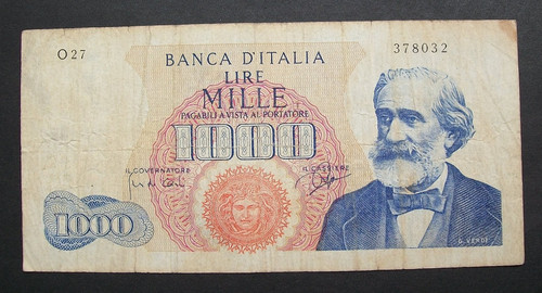 1000 lire verdi - 1000, 1°