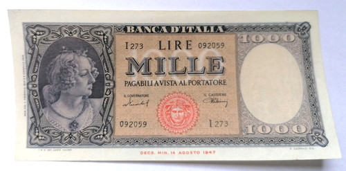 1000 lire italia medusa - lire,