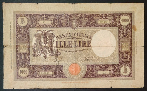 1000 lire grande - "m", (fascio)
