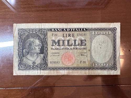 Banconota lire 1000 italia - lire,