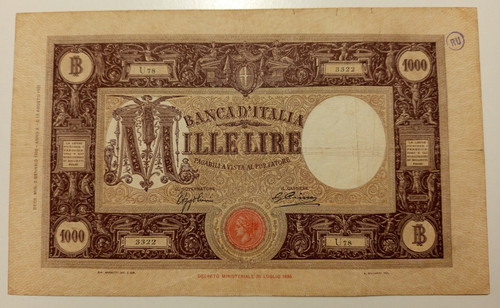 1000 lire 1932 - 1000, rara