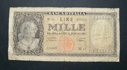1000 lire rara - lire, serie