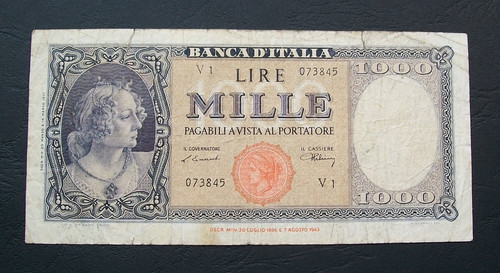 1000 lire testina decreto 20 - ,