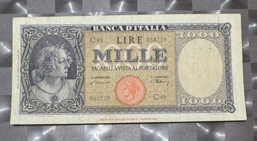 1000 lire ornata testina - 1000,