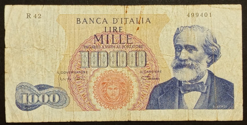 1000 lire 1968 bb verdi - lire,