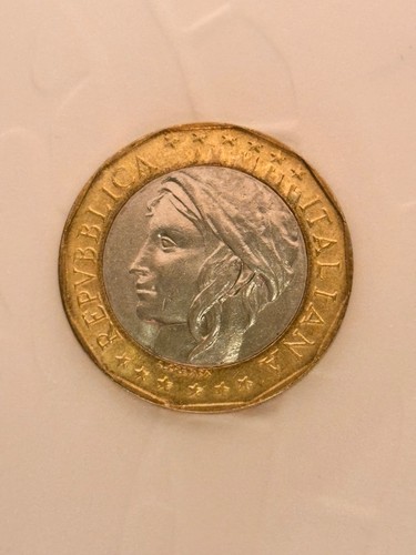 Italy 1000 lire coin 1997
