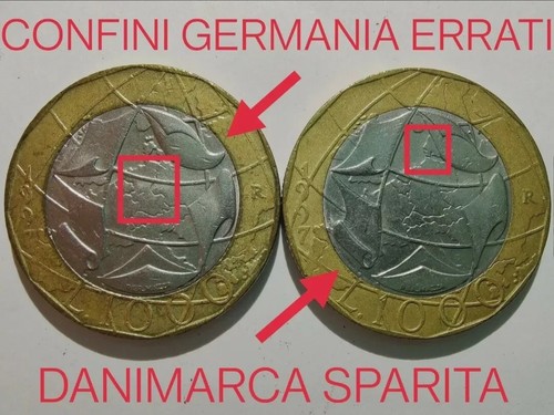 Coppia monete 1000 - da, lire