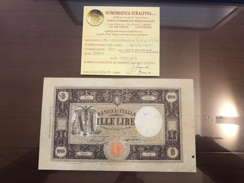 Banconota lire 1000 grande - banconota, m