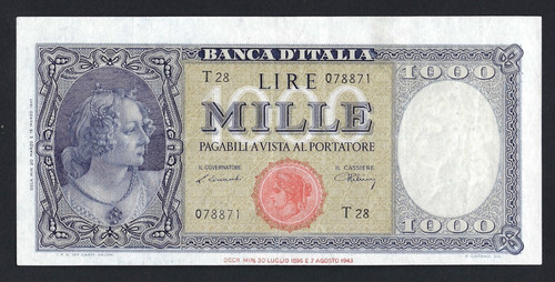 Repubblica italiana 1000 lire - italiana,