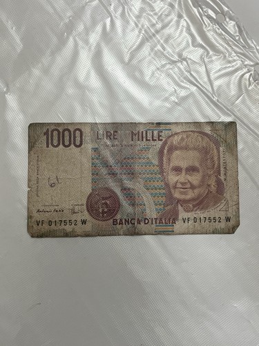 Banconota 1000 lire montessori - banconota,