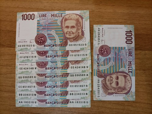 1000 lire maria montessori - 1000, con