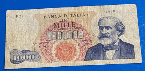 Banconota 1000 lire verdi - lire,