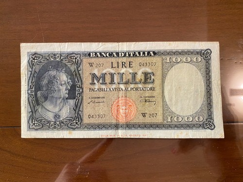 Banconota lire 1000 - lire, italia