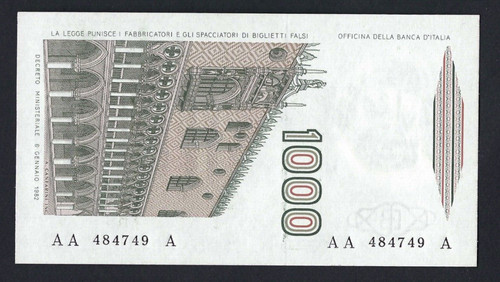Repubblica italiana 1000 - 1000, lire