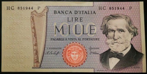 1000 lire verdi tipo - verdi,