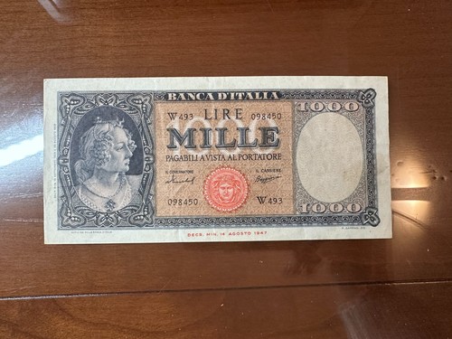 Banconota lire 1000 - lire, italia