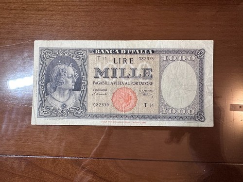 Banconota repubblica lire 1000 - repubblica,