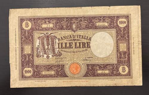 Banconota 1000 lire 2 43 - banconota, 6/2/43