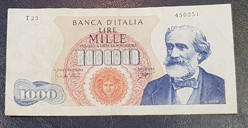 Banconota 1000 lire verdi - verdi, 1°