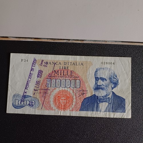 Banconota italiana 1000 lire - banconota,