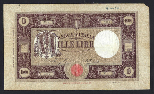 Regno italia 1000 - d'italia,